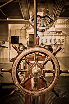 RMS Queen Mary steering wheel